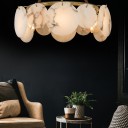 Loft Industry Modern - Leather&Marble Circle Chandelier